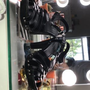 Black platform heels